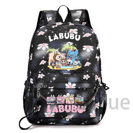 Cute Cartoon Backpack Teenager Girl Zimomo Knapsack Mokoko Charm Junior Student Casual Commute Back To School Waterproof Bags