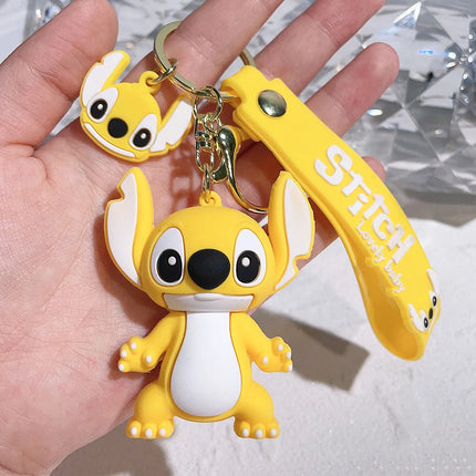 5Set 20PCS Wholesale Stitch Disney Keychain Figure Toy Cute Supple Cartoon Character Toy Keychain Pendant Fan Kid Birthday Gifts