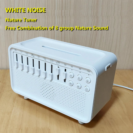 3 in 1 White Noise Sound Machine Night Light Humidifier 8 Group Natural Sound 30/60/120 Minutes Smart Timing for Home