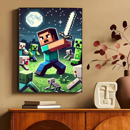 game M-MiNEcrAft  Poster Wall Art Printing Waterproof Home Living Bed Room Bar Aesthetic Decor