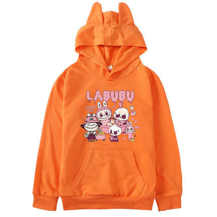 Labubu  Hoodie Kids Comic Graphic Sweatshirt Teenager Boys Fashion Streetwear Baby Girls Pullover Coats Children Clothing