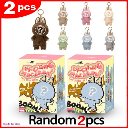 The Monster Heartbeat Macaron Series Blind Box Vinyl Pendant Cute Doll Model Toy Keychain Mysterious Surprise Box Birthday Gift