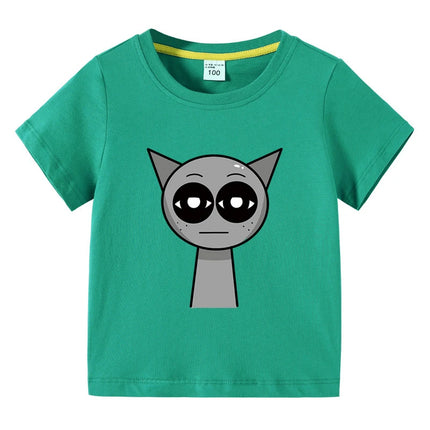 Summer Hot Sprunki Clothes Kids Game Incredibox Cotton T shirt Boys Short Sleeve Tee Toddler Girls Causal Tops Children Clothing