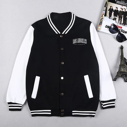 Los Angeles, California Usa City Print Boy Jackets Loose Baseball Jersey Casual S-5Xl High Street Motion Clothes & Accessories