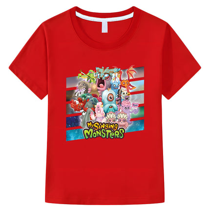 My Singing Monsters Kids Cute t shirt for kids boy 10 years 100%Cotton Short sleeve Tops Boys girls clothes y2k Anime T-shirt