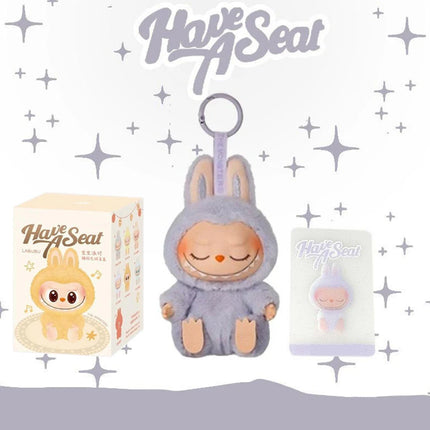 In Stock Hot Anime Figure Labubu Have A Seat Series PVC Pendant Doll Model Toy Kawaii Monster Replica Keychain Toy Birthday Gift