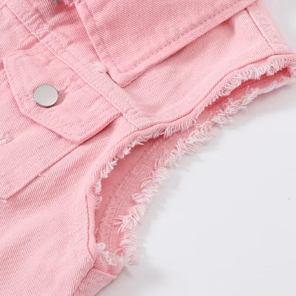 Denim Vest for Women Jacket Spring Streetwear Women Clothing Autumn Coats Fashion Clothes Casual Vintage Elegant Sleeveless