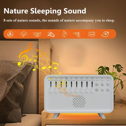 Bluetooth Speaker White Noise Sleep Night Light Humidifier Machine Free Combination of 8 Group Nature Sound Stereo MP3 Music Box
