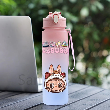750Ml Cute Cartoon Printed Water Bottle Teenger Student Large Capacity Drinking Portable Outdoor Sport Water Cup Kid Gift