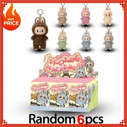 1:1 High Quality for La BuBu Blind Box Series PVC for La BuBu Macaron Pendant Doll Monster Keychain Birthday Christmas Gift