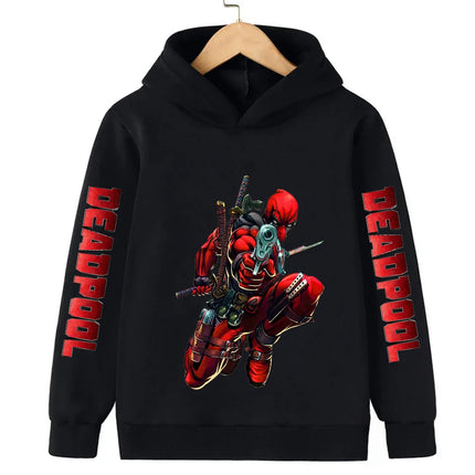 Marvel Deadpool Children Hoodies Girl Boy Kid Pullover Autumn Winter Baby Clothing Cartoons Casual Fashion Kid Tops Sweatshirts