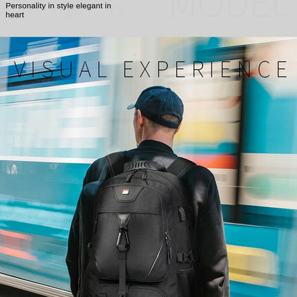 15.6/17.3" Travel Backpack Men Business Backpack School Expandable USB Bag Large Capacity Laptop Waterproof Fashion Backpack