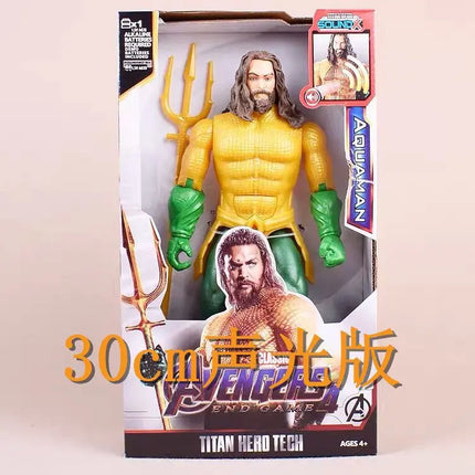 Hot 30cm Marvel Figure Avengers Endgame Captain Justice Sound Led Light Super Hero Dolls Toys Pvc Action Figure Model Kids Toy