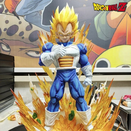 37cm Anime Dragon Ball Cs Vegeta Figures Gk Goku Demonize Super Saiyan Statues Around Anime Scenes Pvc Model Ornament Toys Gifts