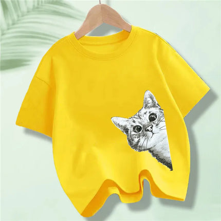 Battery Energy Low Help Me Printed T-Shirt For Boys Harajuku Funny T Shirt Kids Cotton Summer Tops Tee