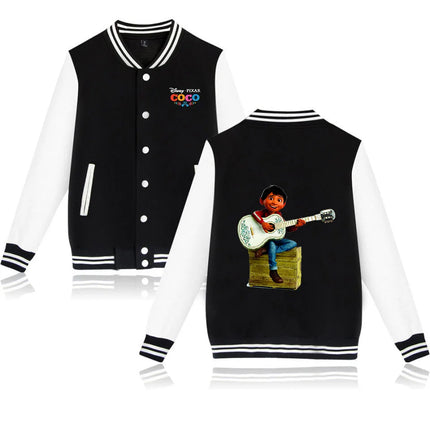 Coco Baseball Jacket Men Women Hip Hop Harajuku Jackets Streetwear Kids Boys Girls Loose College Coats