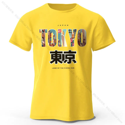 Tokyo Printed Fashion Forward 100% Cotton T-Shirt, Ultra Soft Round Neck Short Sleeve Tee, Perfect for Men & Women