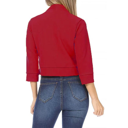 Women Fashion Long Sleeve Cardigan Casual Suit Jacket Spring Female Top Autumn Professional Wear Korean Coat S-5XL