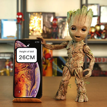 The Avengers 26cm Disney Groot Little Tree Man Anime Movie Character Modeling Figure Movable Joint Model Cute Children Holiday
