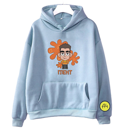 Футболка А4 Глент А4 Cartoon Anime Hoodies Boy Girl Long Sleeve Sweatshirt Boys Girls Casual Clothing Tops Kids Costume Hoody