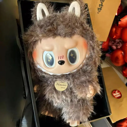 38cm Zimomo Big Angel The Monster Labubu Series Blind Box Replica Creative Plush Doll Figure Vinyl Pendant Ornament Collect Gift