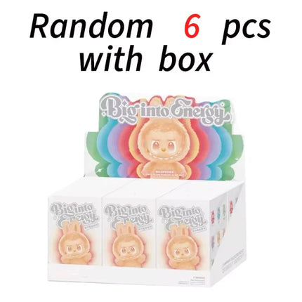 1:1 Quality Kawaii Monster For Labubu Blind Box Series PVC  Macaron Pendant Doll Monster Keychain Birthday Holiday Kids Gift