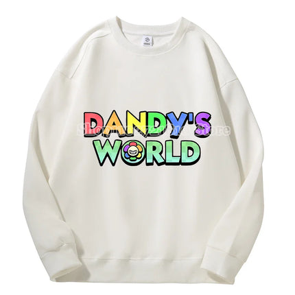 Dandys World Sweatshirt Spring Autumn Men Women Anime Cartoon Fashion Tops Round Neck Dropped Shoulders Pullover Long Sleeves