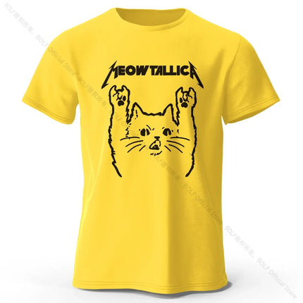 Chibi Cat Anime Printed 100% Cotton T-Shirt, Ultra Soft Round Neck Short Sleeve Tee for Men & Women