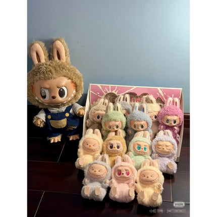 Sitting Party 2.0 Series Macaron Vinyl Face Pendant Doll Room Decor Keychain Collection Model Children Toys Gift