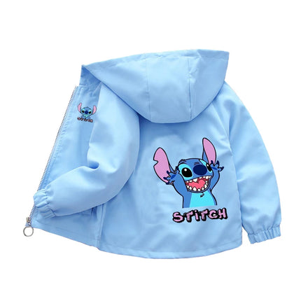 Kids labubu Clothes Autumn Baby Boys Girls Jacket Fashion Cartoon Stitch Print Outerwear for Kids Clothes Children Summer Coat
