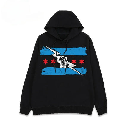 Men and Women Printed Hoodie Long Sleeve PUNK Series Oversized  American Fashion WWE New Tracksuit Loose Classic Simple