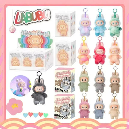 For Labubu Kawaii Monster V3 Blind Box Series PVC Labubu Macaron Pendant Doll Monster Keychain Birthday Christmas Gift