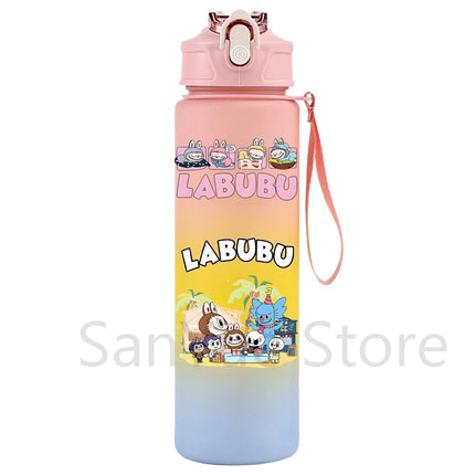 750Ml Cartoon Printed Water Bottle Teenger Student Drinking Portable Cartoon Large Capacity Outdoor Sport Water Cup Kid Gift