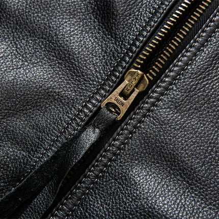 2025 first-layer cowhide, genuine leather jacket, stand-up collar trendy jacket, protective rider