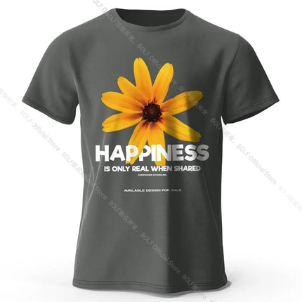 Autumn Chrysanthemum Print Tee 100% Cotton - Kawaii Floral Design Soft & Stylish Everyday Wear