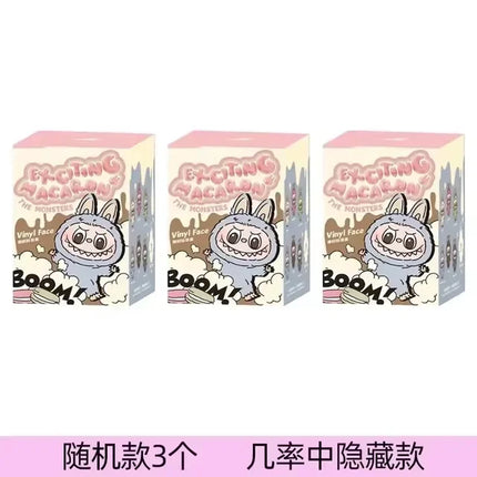 1:1 Quality For Labubu Blind Box Monster Series PVC Kawaii  Macaron Pendant Doll Monster Keychain Birthday Holiday Kids Gift