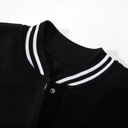 Simplified Letters CHA MPS Baseball Uniform Man Lucky Number 23 Hooded fur-liner Fleece Men American Jacket Spring Autumn Tops