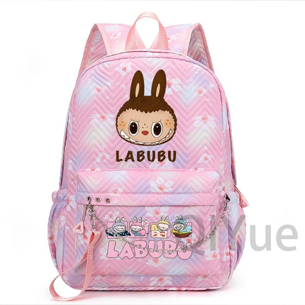 Cute Cartoon Backpack Teenager Girl Zimomo Knapsack Mokoko Charm Junior Student Casual Commute Back To School Waterproof Bags