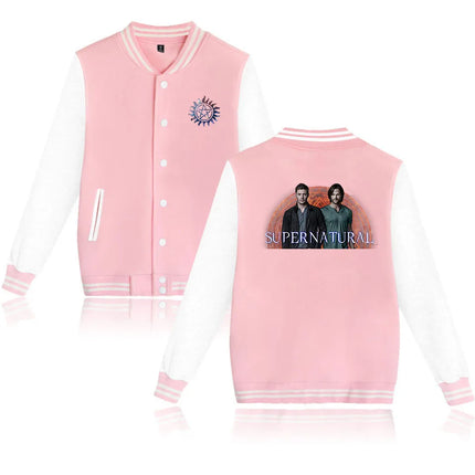 Supernatural Winchester Sam Dean Baseball Jacket Men Women Jacket Harajuku Baseball Jacket Boys Girls Sweatshirts Jackets