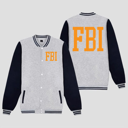FBI Print Baseball Jacket Man Clothing Women Streetwear Fleece Bomber Jackets for Kids Coats Winter Jacket Men