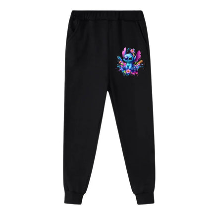 Children's Clothing Stitch Cartoon Hoodie+pant Boys Girls Casual Long Sleeved Sweatshirts 2 13 Years Old Kids Casual TOPS