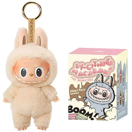 1:1 Quality Kawaii Monster For Labubu Blind Box Series PVC  Macaron Pendant Doll Monster Keychain Birthday Holiday Kids Gift