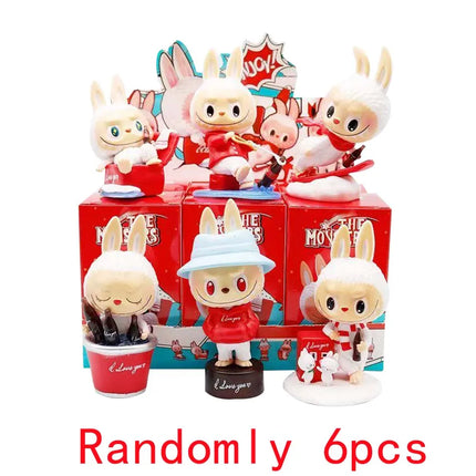In Stock New The Monsters Canvas Series Blind Box Labubu Toy Figurines Desktop Ornaments Exquisite Peripherals Gifts