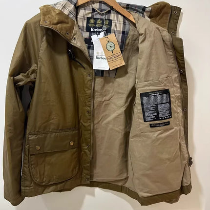 B@r Hooded Waxed Jacket. Lightweight Waxed