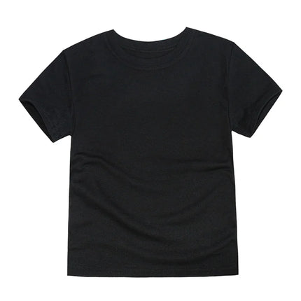 Blank T Shirt 100% Cotton for Boys Girls Clothes Short Sleeve Baby Girl Tshirt 9 to 12 18 24 Months Green Purple Blue Child Tops