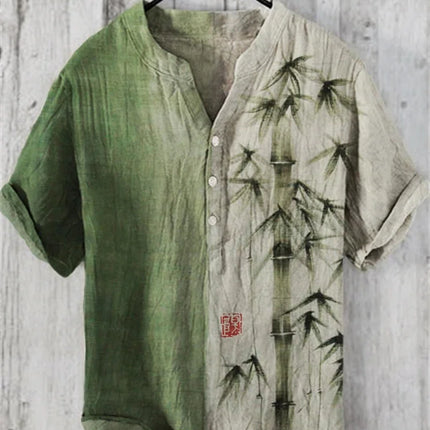 Spring and Summer Men's and Women's Casual Shirts Blue Octopus Short Sleeve Linen Shirt Hawaiian Style 3D Printed Shirt Men's To