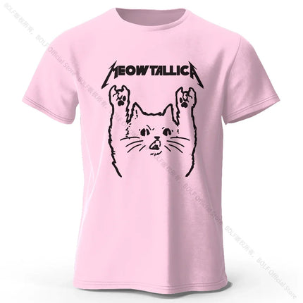 Chibi Cat Anime Printed 100% Cotton T-Shirt, Ultra Soft Round Neck Short Sleeve Tee for Men & Women