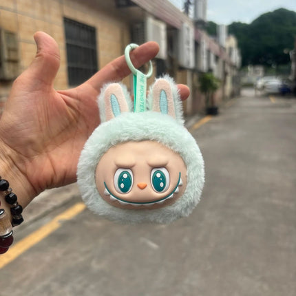 Cute Labubu Second-Generation Small Head Model Plush Keychain Bag Pendant Kawaii Doll Soft Plush Decoration Pendant Toy Gifts