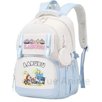Cute Printed Backpack Teenager Student Shcoolbag Bookbag Knapsack Girl with Coin Purse Casual Bag Men Women Laptop Bag Mochila
