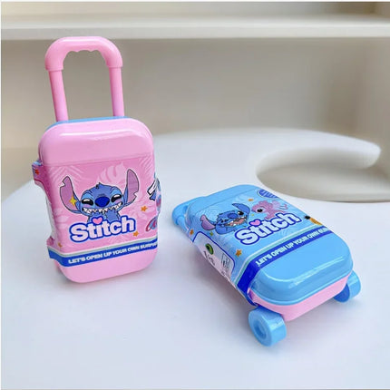 Disney 12pcs New Stitch  Blind Box Luggage Case Toy Blind Box Doll Educational Cartoon Cute Keychain